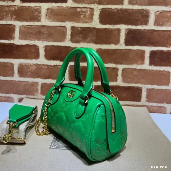 Hyperpeter leather matelassé bag GUCCI top handle GG 0701